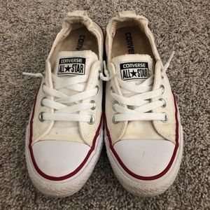 Sz 6 Ladies white Converse